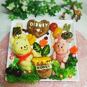 プーさんで3Dキャラごはん