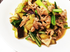 調味料二つだけ!?なすと豚肉の味噌炒め