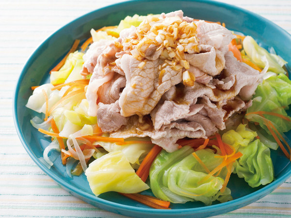 野菜たっぷりの中華風豚しゃぶ