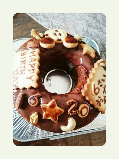 チョコレートシフォン 誕生日ケーキ♪の写真