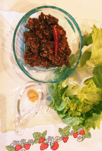 ＊鶏挽肉と夏野菜のジャージャー麺