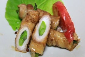 牛バラ肉の生アスパラ巻き