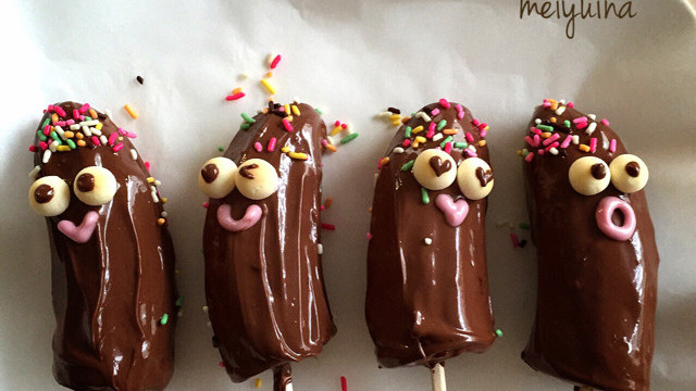 簡単可愛いおやつ チョコバナナくん レシピ 作り方 By Meiyuina クックパッド 簡単おいしいみんなのレシピが350万品