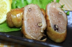 赤飯の牛肉巻き