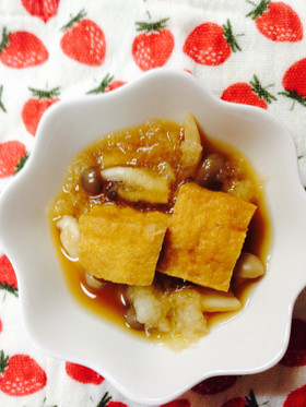 厚揚げとぶなしめじのみぞれ煮