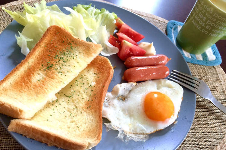 食パンで朝食 ワンプレートモーニング レシピ 作り方 By Mimi クックパッド