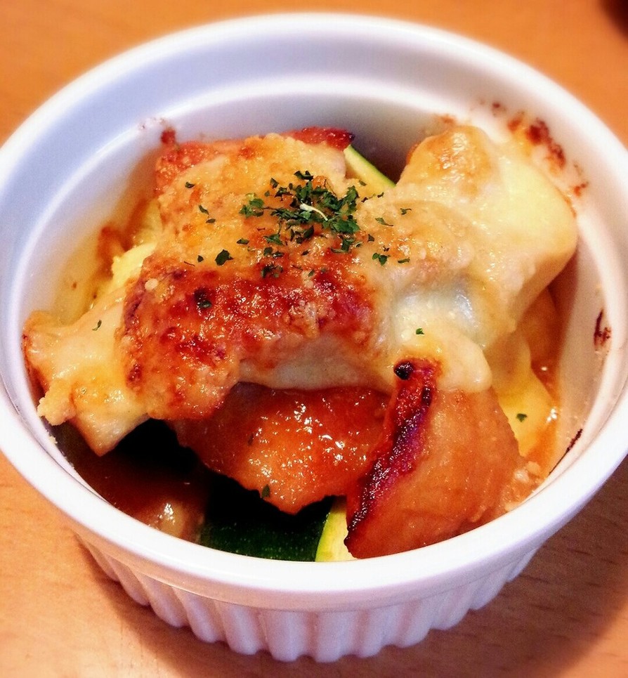 鶏胸肉の味噌バターチーズ焼き(*^^)♡の画像