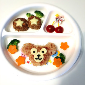 ダッフィー 誕生日プレート(離乳食)