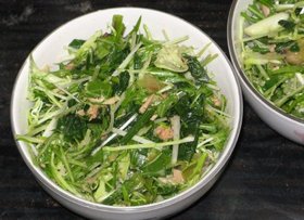水菜しゃきしゃき♪ほうれん草サラダ