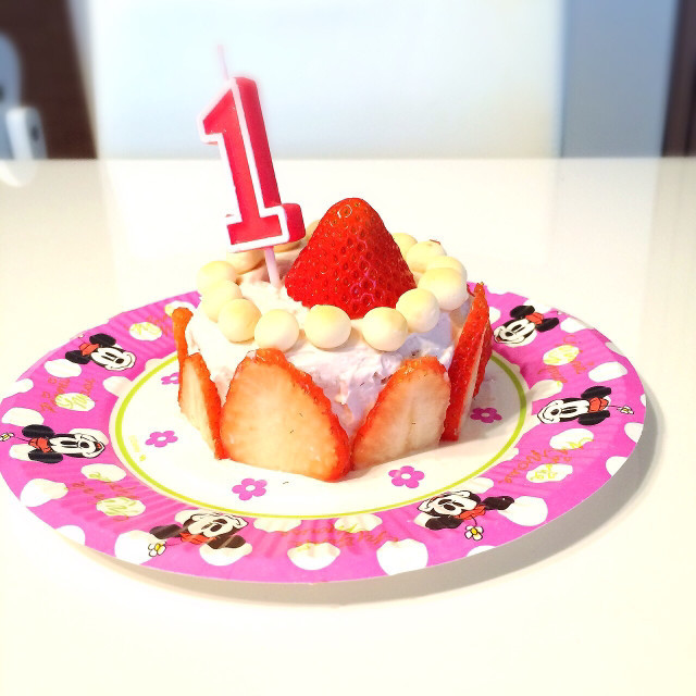 1歳 誕生日ケーキの画像