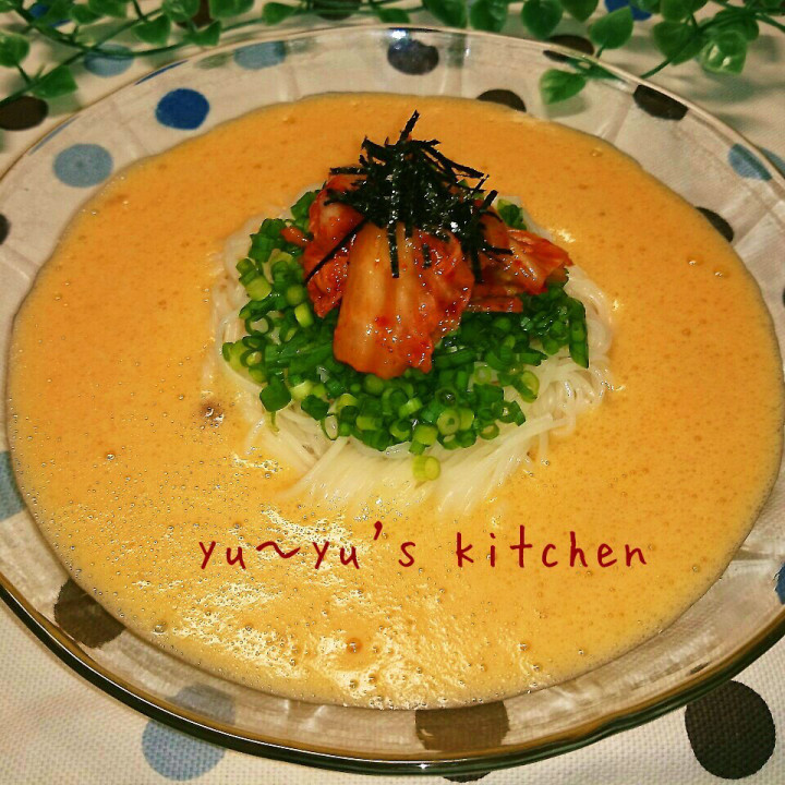 納豆クリ〜ミィ〜♡キムチ素麺♡の画像