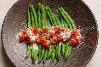 いんげんとトマトのイタリア風♪簡単サラダの写真