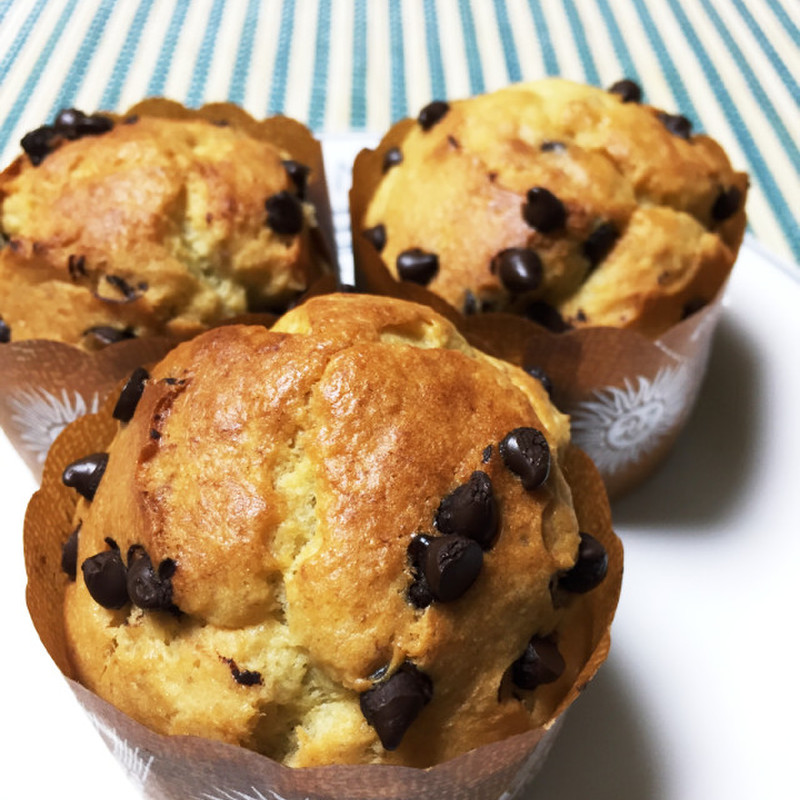 チョコレート愛好家のチョコレートチップマフィンのレシピ
