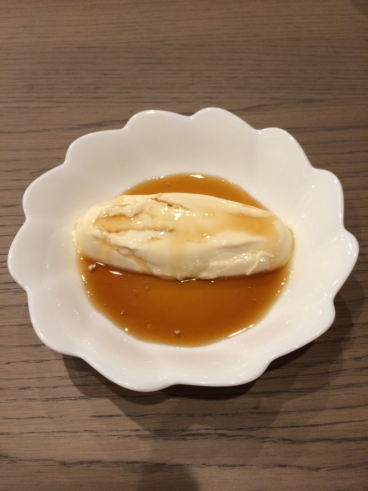 筋トレ中のデザートに「豆腐のプリン風」の画像