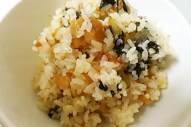 おかきでモチモチ 梅干しと海苔のおこわ レシピ 作り方 By ポテチ犬 クックパッド
