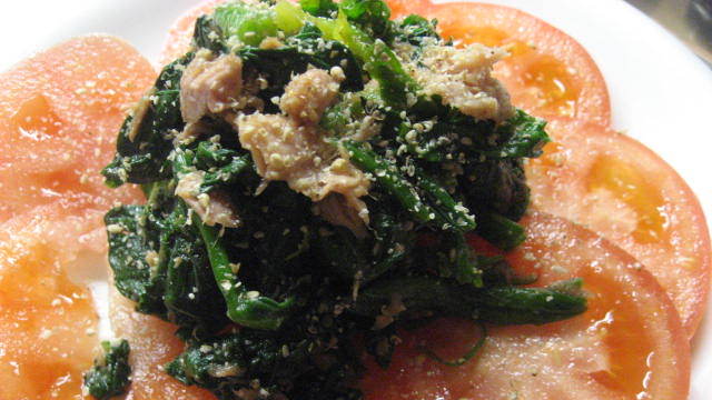ご飯が進む ほうれん草のツナゴマ和え レシピ 作り方 By あっこりんママ クックパッド 簡単おいしいみんなのレシピが352万品