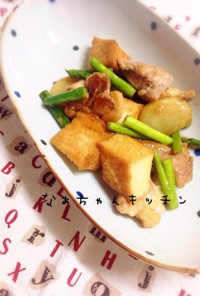 カサ増しレシピ〜厚揚げのガリバタチキン