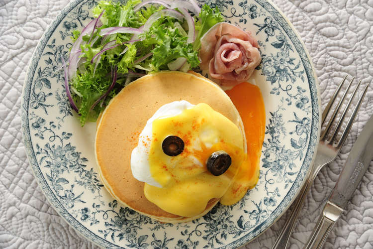 エッグベネディクト風 パンケーキ レシピ 作り方 By リカちゃん クックパッド