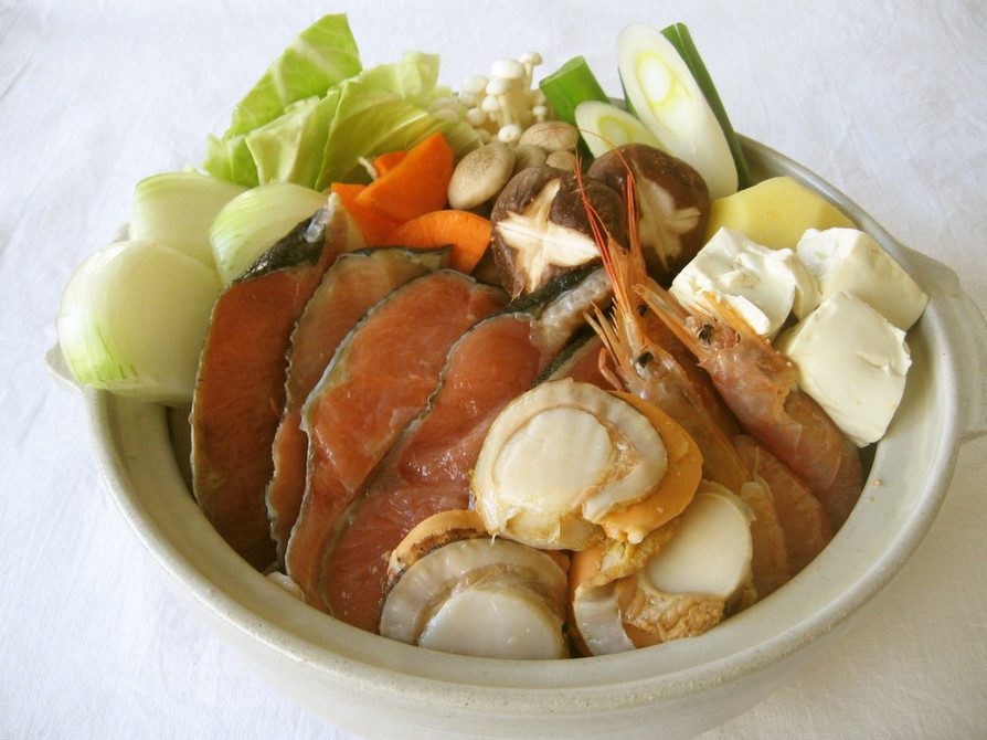 石狩鍋★北海道風秋鮭の味噌鍋★の画像