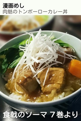 漫画めし:肉魅のトンポーロウカレー丼