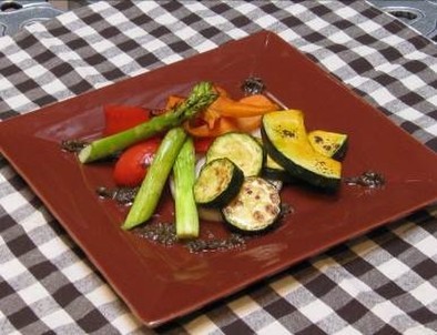 グリル野菜！オリーブとアンチョビのソースの写真