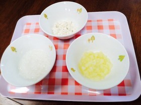 *離乳食中期*豆腐だし煮・じゃが芋の甘煮