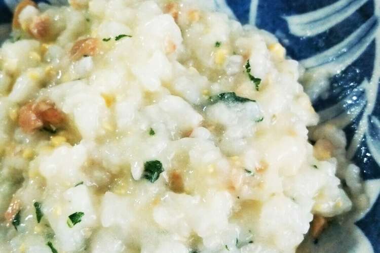 離乳食１０ヶ月 納豆粥 レシピ 作り方 By Yurinazuna クックパッド 簡単おいしいみんなのレシピが366万品