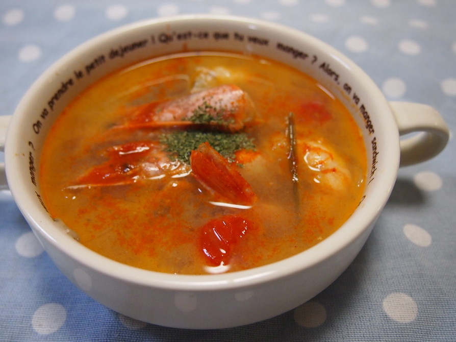 超簡単～！タイ料理♡トムヤムクン風スープの画像