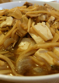 竹の子と椎茸の甜麺醤炒め