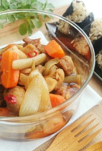 作り置き✾鶏肉と根菜のめんつゆ煮