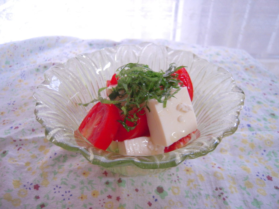 塩こうじ豆腐の和風カプレーゼの画像