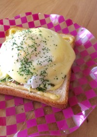 ガッツリ朝ご飯♫ハム卵マヨチートースト