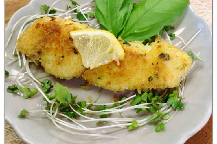 シイラの 香草パン粉焼き 生バジル レシピ 作り方 By Pomi クックパッド 簡単おいしいみんなのレシピが356万品