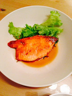 海外でもお魚を☆簡単サーモンの照り焼き