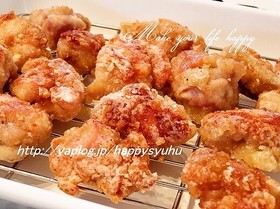 少ない油でカリッとジューシー鶏のから揚げ
