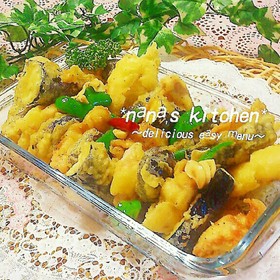 ジュワ~っと美味♪ナスと豚の南蛮漬け天