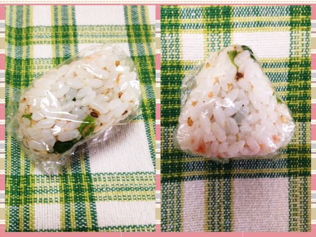 ★鮭マヨワサビで、さっぱり大葉おにぎり☆の画像