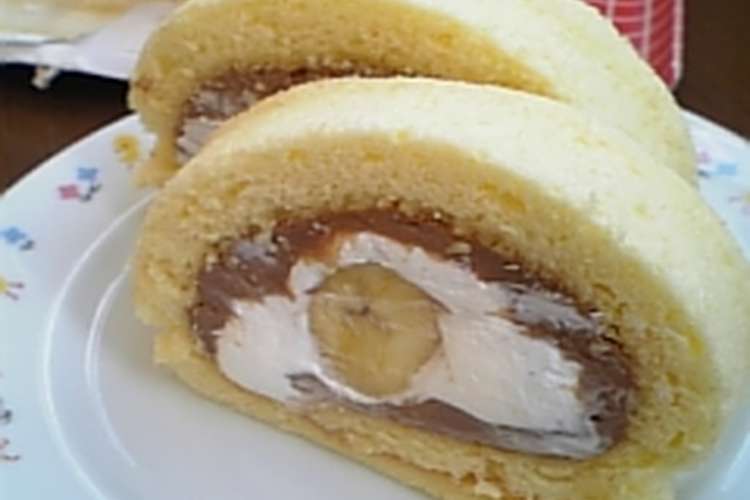 チョコバナナなロールケーキ レシピ 作り方 By ハチ子 クックパッド 簡単おいしいみんなのレシピが353万品
