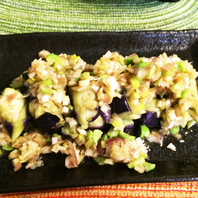 簡単 蒸しナスの薬味ダレ レシピ 作り方 By ゆいきち クックパッド 簡単おいしいみんなのレシピが352万品