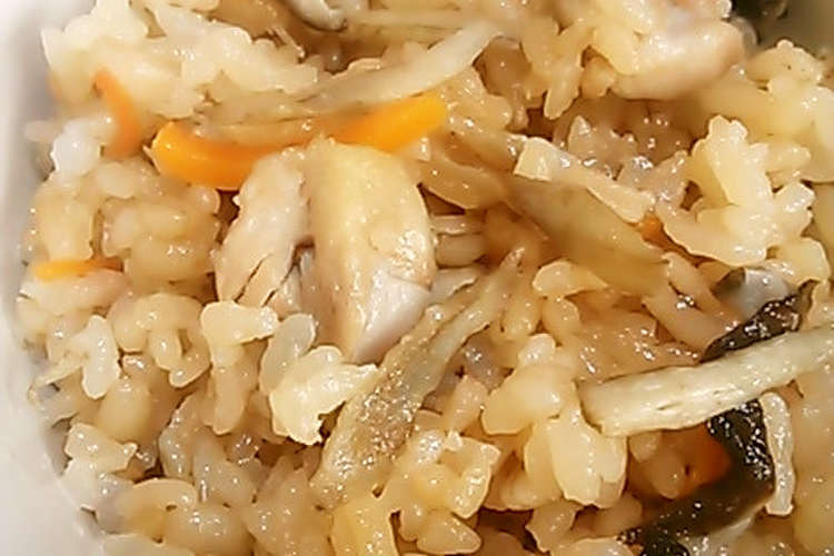 鶏肉とごぼうのシンプルな炊き込みご飯 レシピ 作り方 By Puanohea クックパッド 簡単おいしいみんなのレシピが359万品