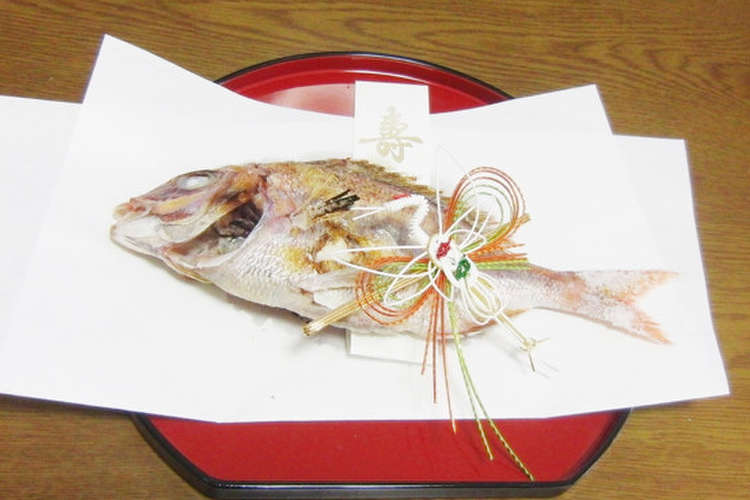 お食い初めにお祝い用鯛 レシピ 作り方 By スージー ジル クックパッド 簡単おいしいみんなのレシピが350万品