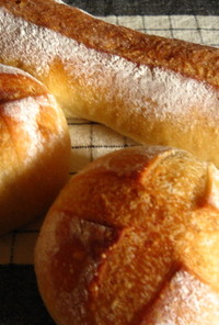 天然酵母でフランスパン