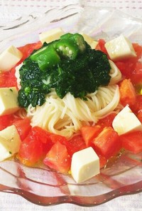 夏野菜と豆腐のお素麺