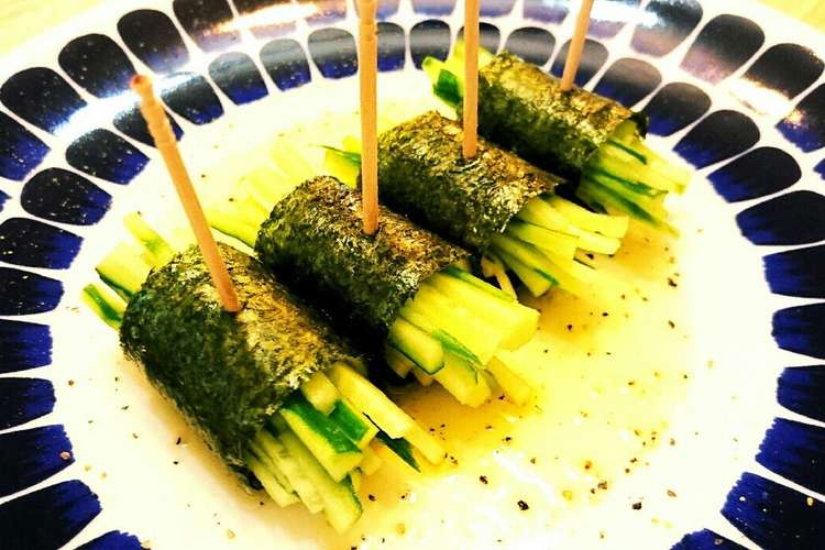おつまみに 胡瓜の海苔チーズ巻き レシピ 作り方 By Yuzvio クックパッド 簡単おいしいみんなのレシピが355万品