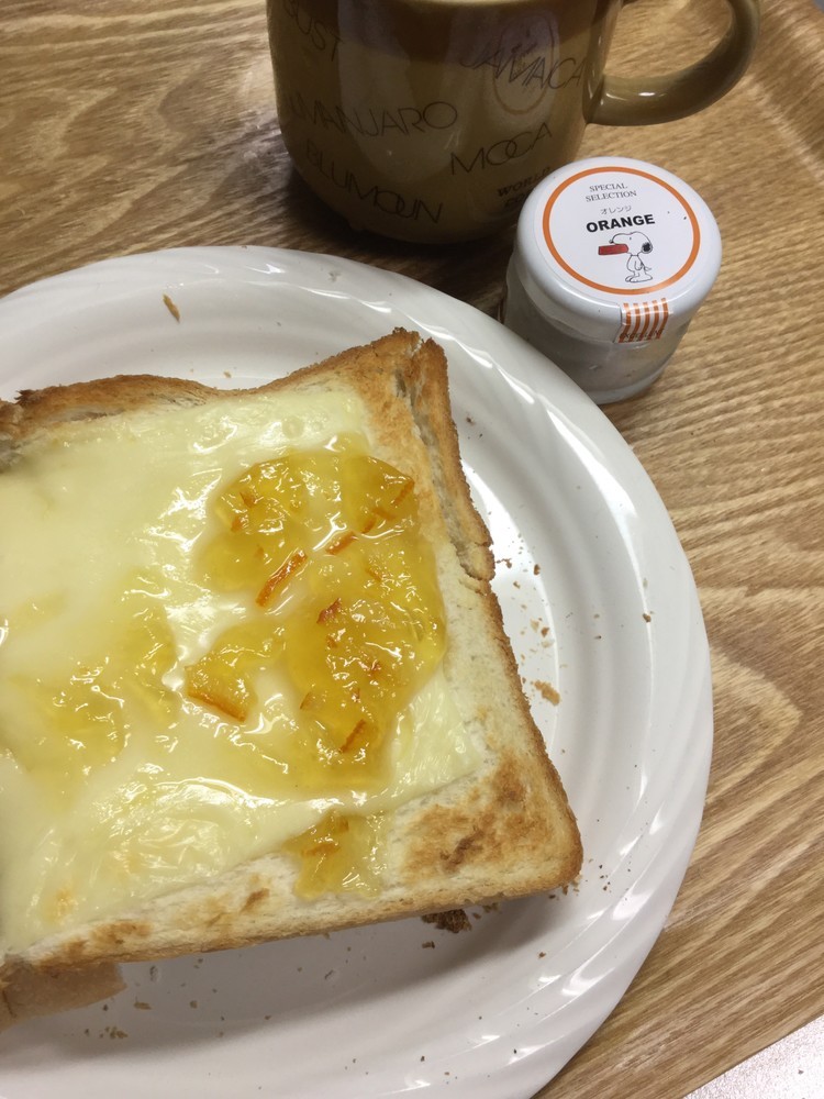 マーマレードジャムのチーズトーストの画像
