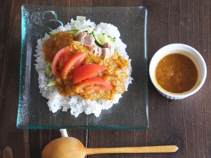 シーチキンと夏野菜のライスサラダ風カレーの画像