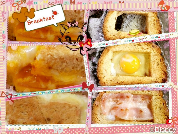 卵ベーコンチーズトースト朝食に☆彡の画像
