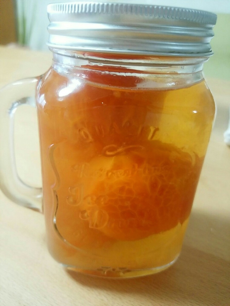 トマトの蜂蜜酢漬けinメイソンジャーの画像