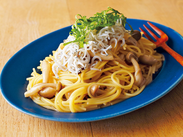 青じそとしらすのポン酢パスタ