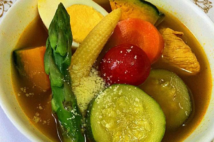 食べる夏野菜のカレースープ レシピ 作り方 By ななはんのおだいどこ クックパッド